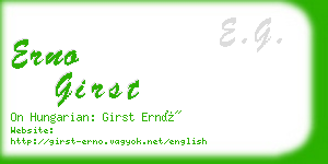 erno girst business card